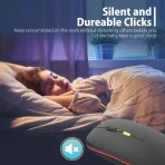 Rechargeable Dual-Mode Wireless Mouse | Silent Click & RGB Backlight
