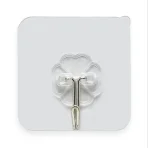 Heavy-Duty Clear Adhesive Wall Hooks | Waterproof & Seamless Utility Hooks - Image 2