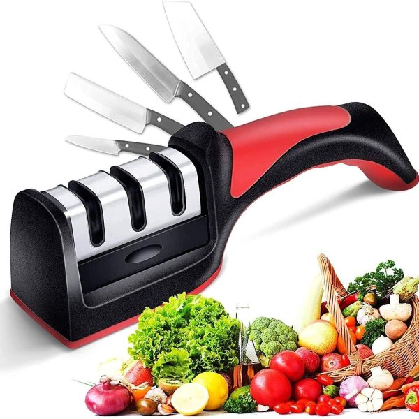 4-in-1 Multi-Stage Knife & Scissor Sharpener | Professional Kitchen Sharpening Tool