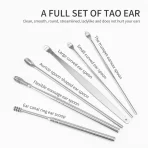 6PCS Ear Pick Cleaning Set | Stainless Steel Ear Cleaner Kit with Leather Case buy