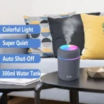 Portable Mini Humidifier 300ML | Ultrasonic Cool Mist Aroma Diffuser with RGB Light bd