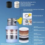 360° Rotatable 6-Layer Faucet Water Filter bd