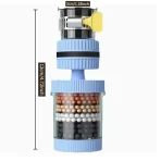 360° Rotatable 6-Layer Faucet Water Filter