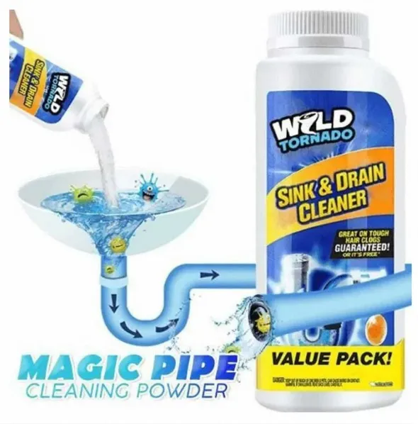 Drain Cleaner Powder | Kitchen Sink & Toilet Pipe Unblocker (110g)