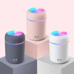 Portable Mini Humidifier 300ML | Ultrasonic Cool Mist Aroma Diffuser with RGB Light bangladesh