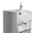 Refrigerator Dust Cover with Storage Pockets | Waterproof Fridge Top Cover (Single/Double Door) price