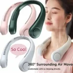 Bladeless Neck Fan with LED Display | 360° Wearable Cooling Fan (3000mAh)