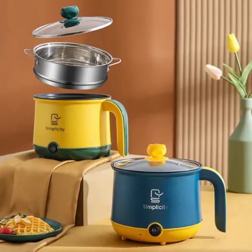 1.8L Electric Rice Cooker Multicooker | Portable Cooking Pot with Steamer bd