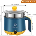 1.8L Electric Rice Cooker Multicooker | Portable Cooking Pot with Steamer bangladesh