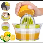 4-in-1 Manual Juicer | Citrus Lemon Orange Squeezer with Measuring Cup & Grater