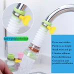 360° Rotatable Faucet Spray Head | Splash-Proof Tap Extender & Water Saver