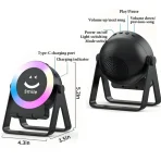 ZF18 Sensor Speaker & Mobile Stand with RGB Light. 360 Rotating Phone Holder Induction Wireless Speaker Ambient Light bd