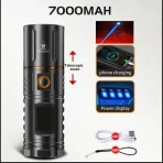 Rechargeable High-Power Flashlight made in Japan Long-Range LED Laser Torch