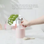 Capsule Toothbrush & Makeup Brush Holder – Dustproof Rotating Organizer