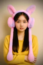 Moving Rabbit Ear Muffs – Plush Warm Ear Warmers (Unisex)