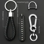 Anti-Lost Keychain with Phone Number Plate | Smart Key Ring for Car, Bike & Home bd