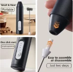 USB Rechargeable Handheld Egg Beater – 3 Speed Electric Milk Frother bd