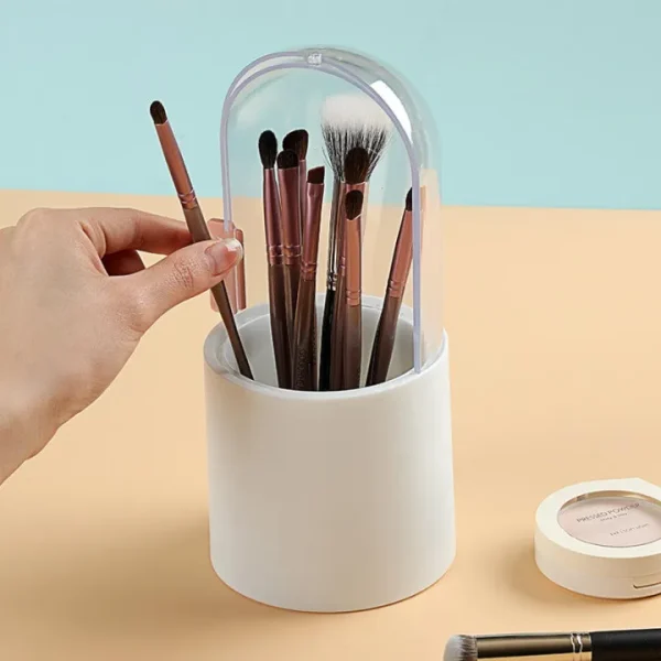 Capsule Toothbrush & Makeup Brush Holder – Dustproof Rotating Organizer online
