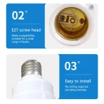 Motion Sensor Bulb Holder – 360° Intelligent PIR E27 Lamp Socket price