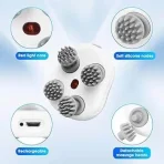 Smart Scalp Massager with Red Light Therapy Hair Growth Support | Deep Relaxation | Waterproof & Rechargeable bd