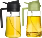 2 in 1 Glass Oil Sprayer Bottle – 470ml Oil Dispenser