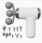 Three Headed Fascial Massage Gun (Model: LM-130) Triple Head Deep Tissue Massager