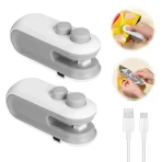 2 IN 1 Mini Bag Sealer Machine (USB Rechargeable) Heat Sealer + Cutter | Food Storage Clip | Portable Kitchen Gadget bd