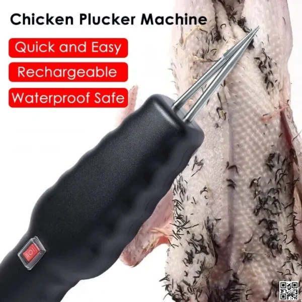 Rechargeable Handheld Chicken Plucker – Electric Poultry Feather Remover