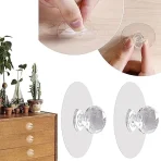 Diamond Wall Hook Set (10 pcs) Self-Adhesive Transparent Crystal Hooks | Stylish & Multi-Purpose Use bd
