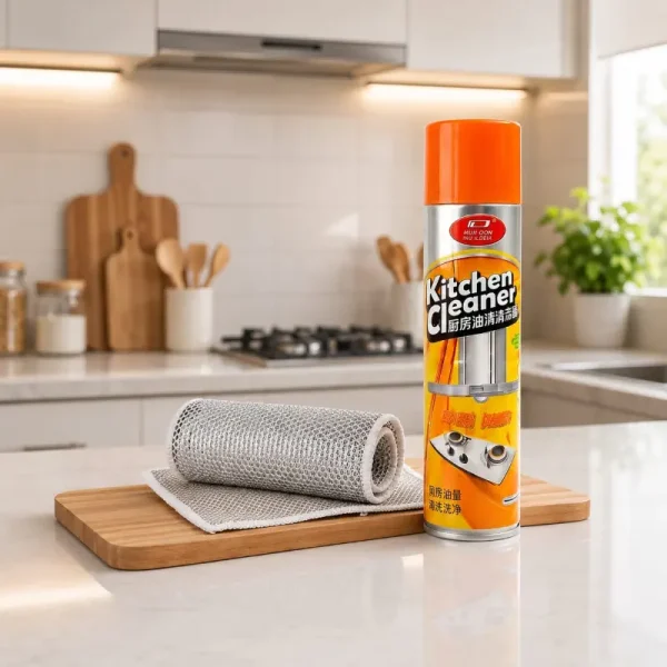 Aibo Kitchen Cleaner Spray 500ml | Powerful Oil & Grease Remover with 2 Free Magic Scrubs