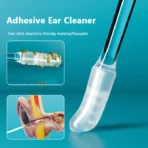 Premium 24Pcs Reusable Adhesive Silicone Ear Wax Cleaner Set – Safe & Washable Ear Pick Sticks for Kids & Adults