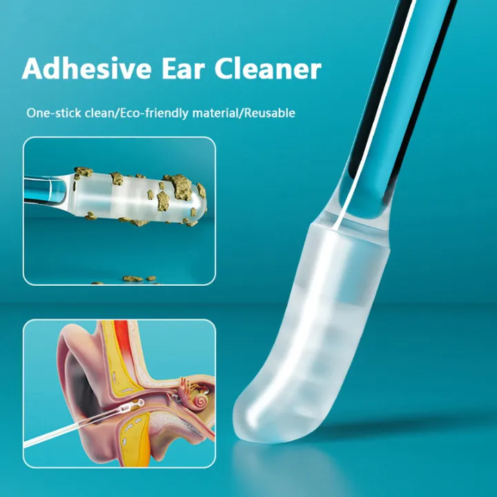 S18369b86097b4d9786f1b211cee14e58d.jpg_720x720q80.jpg_ Premium 24Pcs Reusable Adhesive Silicone Ear Wax Cleaner Set – Safe & Washable Ear Pick Sticks for Kids & Adults - Image 1