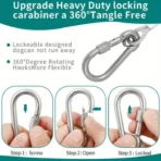 Heavy-Duty Stainless Steel Clothesline Wire with Safety Lock Hooks - Image 2