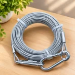 Heavy-Duty Stainless Steel Clothesline Wire with Safety Lock Hooks